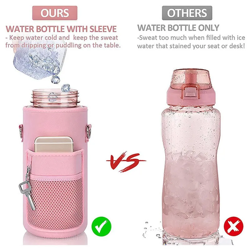 2L Water Bottle Pouch With Shoulder Strap Yj-158 Pink