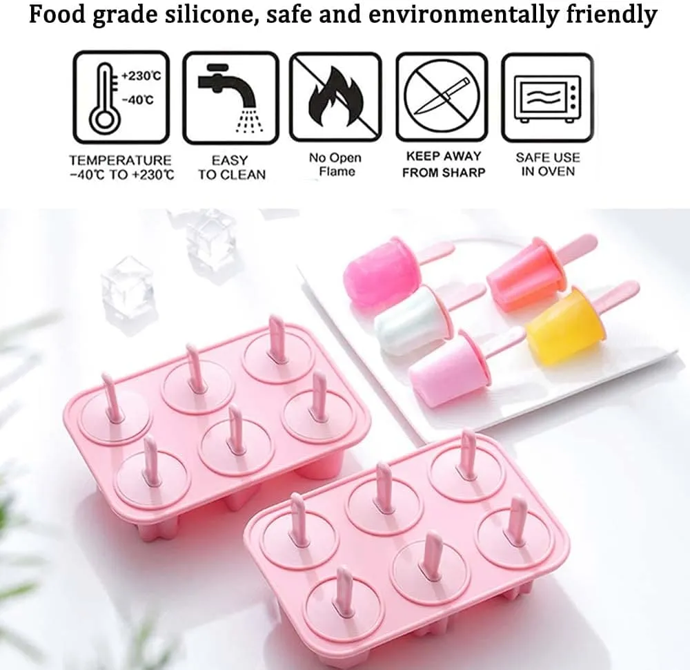 6 HOLES SUMMER ICE-CREAM MAKER POPSICLE MOLD