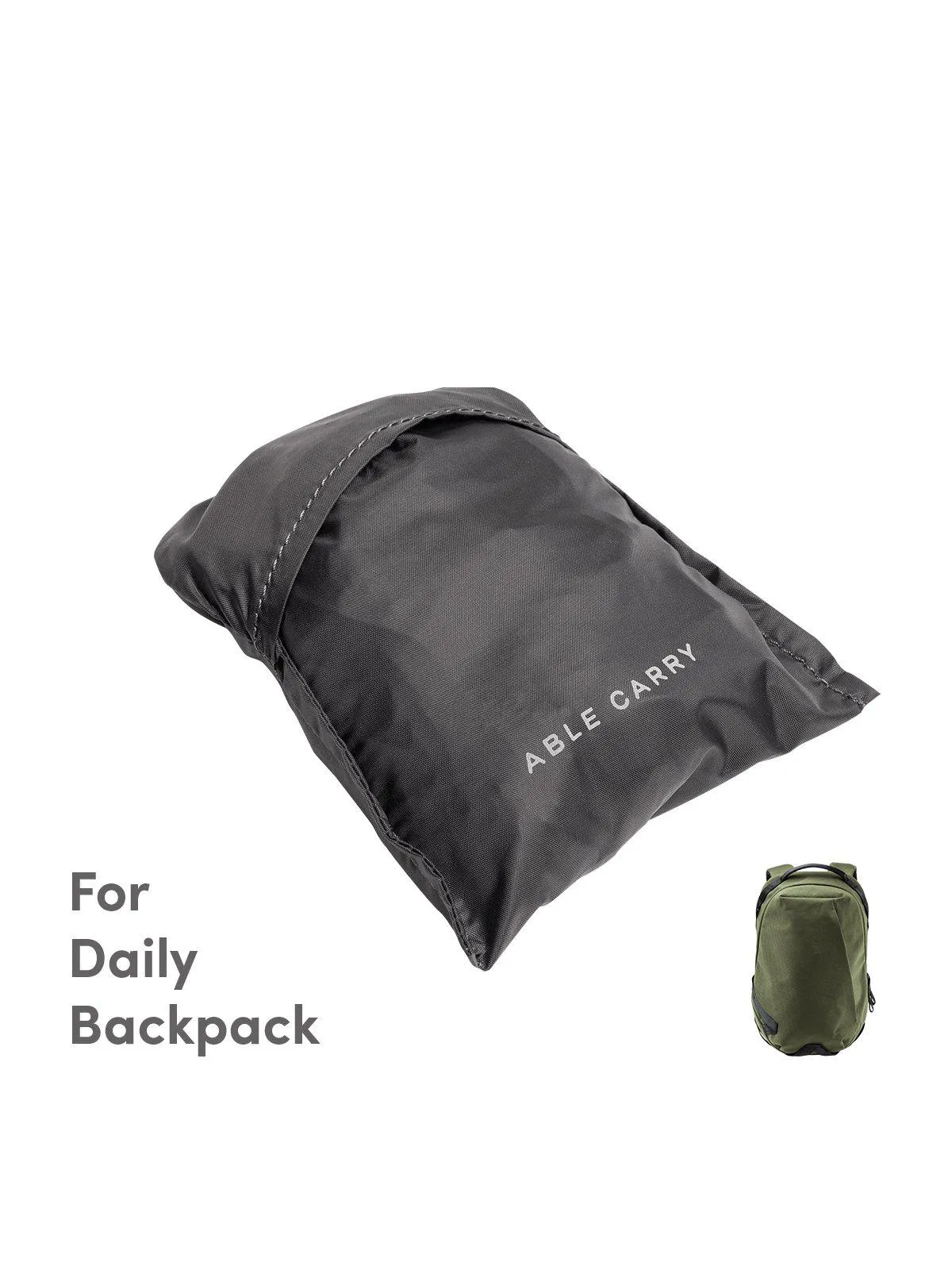 Able Carry Rain Cover for Daily Backpack Daybreaker Charcoal