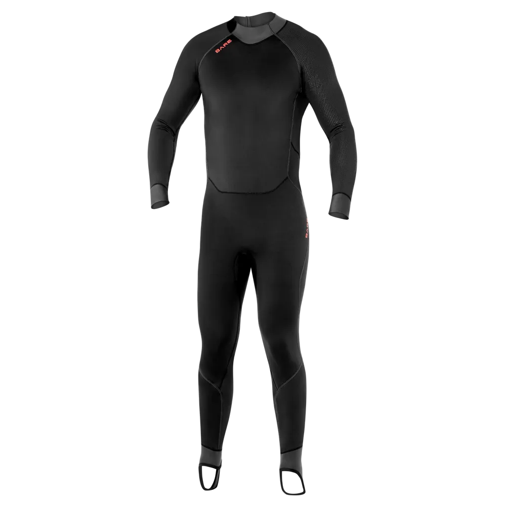 Bare 2 MM Exowear Mens Full Scuba Diving Wetsuit w/ Foot Stirrups