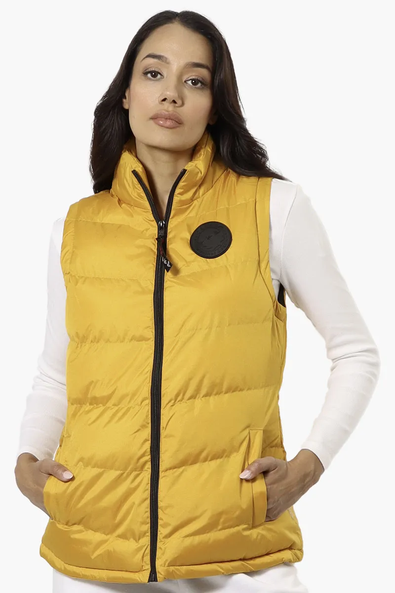 Canada Weather Gear Solid Bubble Vest - Mustard