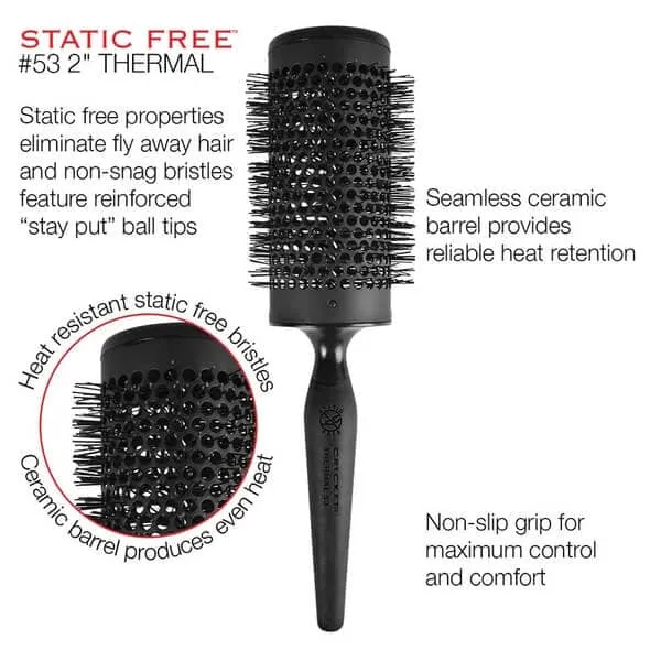 Cricket Static Free #53 2" Thermal Brush