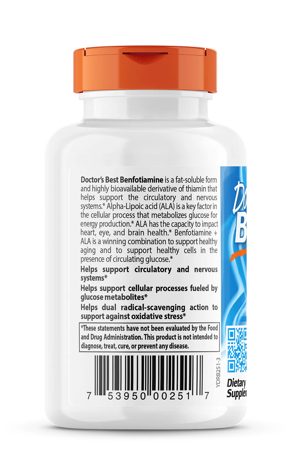 Doctor's Best Best Benfotiamine 150   Alpha Lipoic Acid 300, 60 vcaps