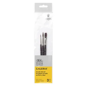 Galeria Brush Short Handle Pack of 3 - Set 1