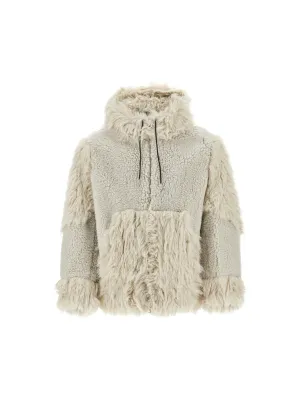 Hooded Shearling Coat