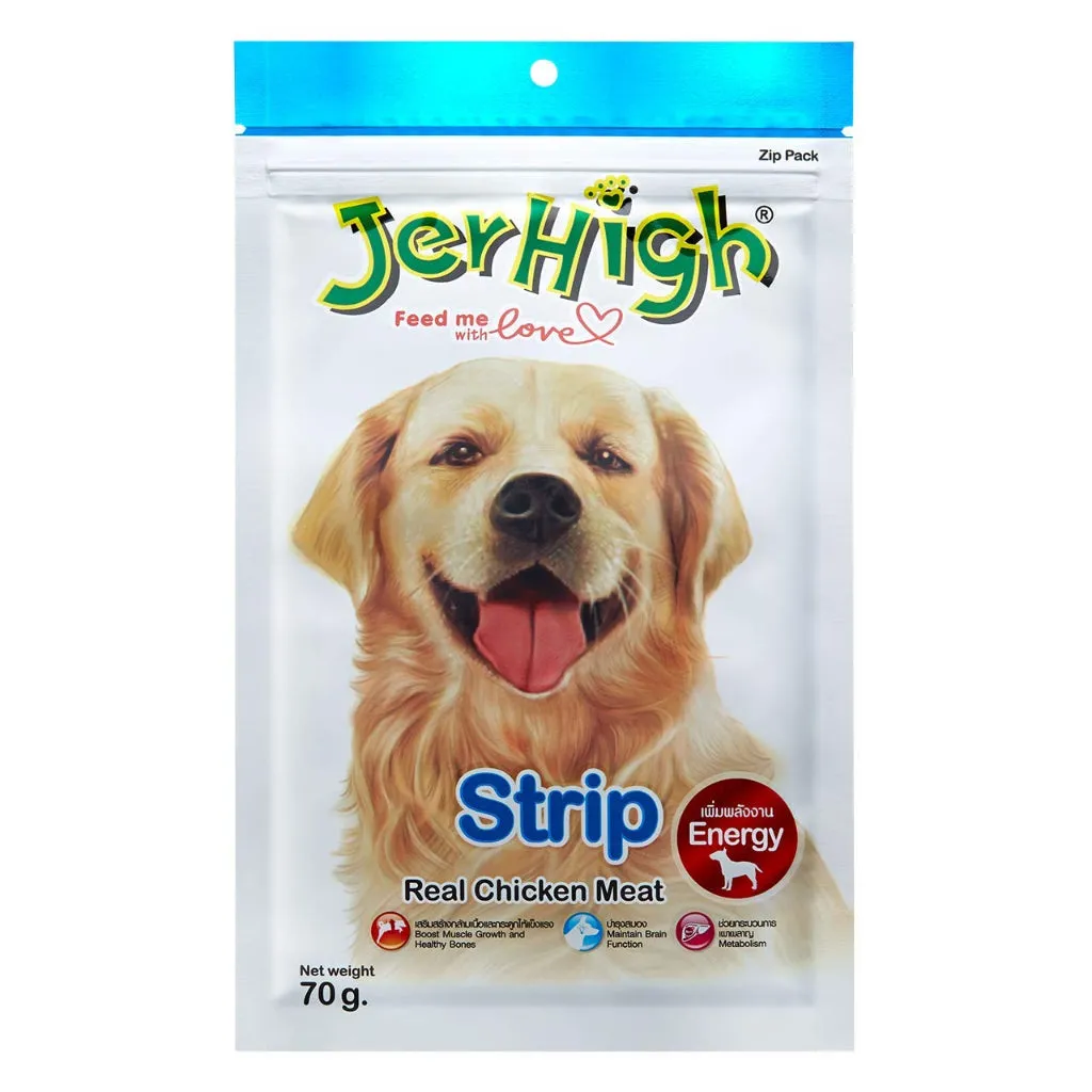 JerHigh Dog Treats for Adult/Puppy 70g, Duo 50g Dog Dental Den-T Stick Night/Morning Time Snack