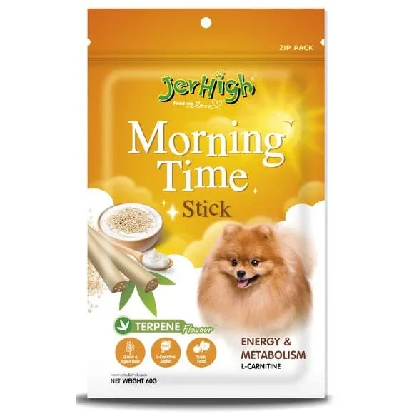 JerHigh Dog Treats for Adult/Puppy 70g, Duo 50g Dog Dental Den-T Stick Night/Morning Time Snack