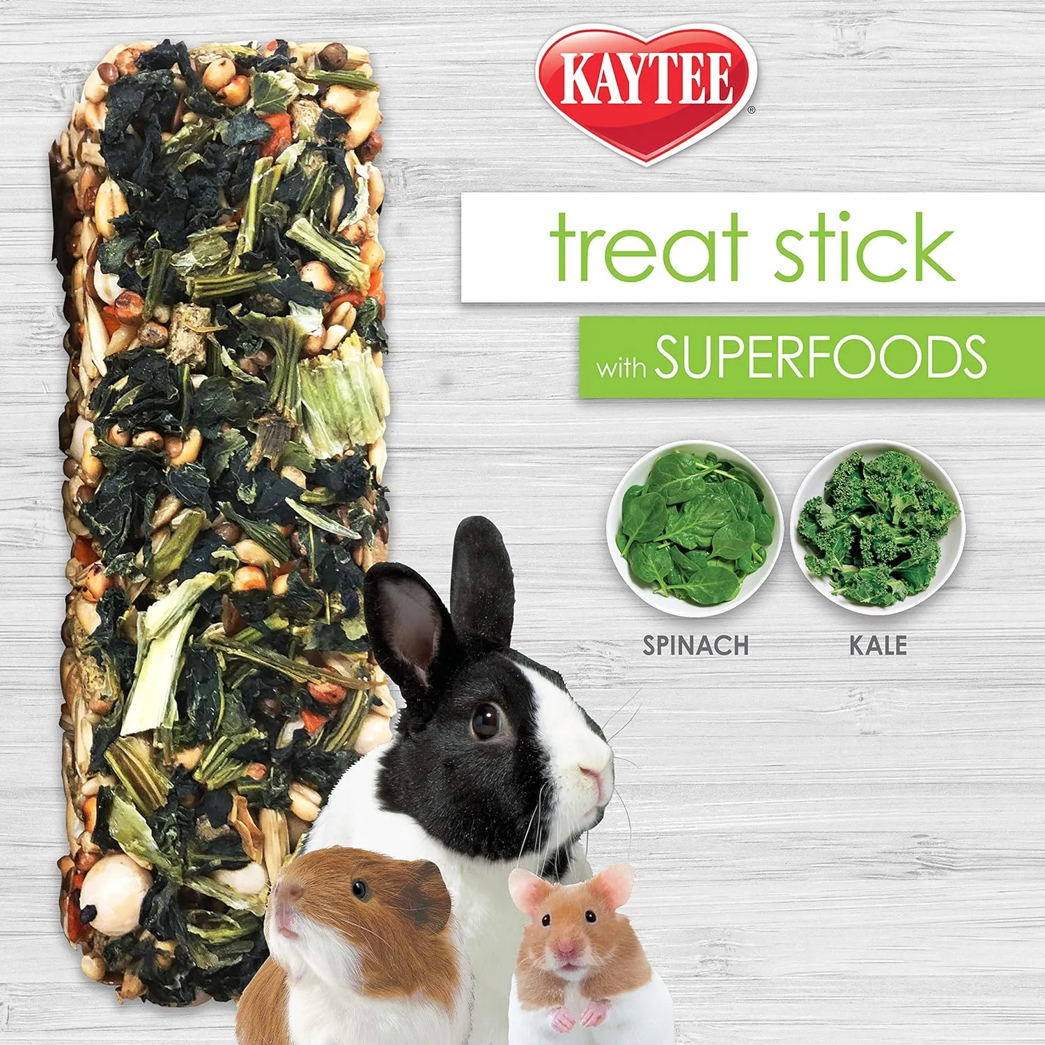 Kaytee Superfood Treat Stick Spinach Kale Small Animals 5.5oz