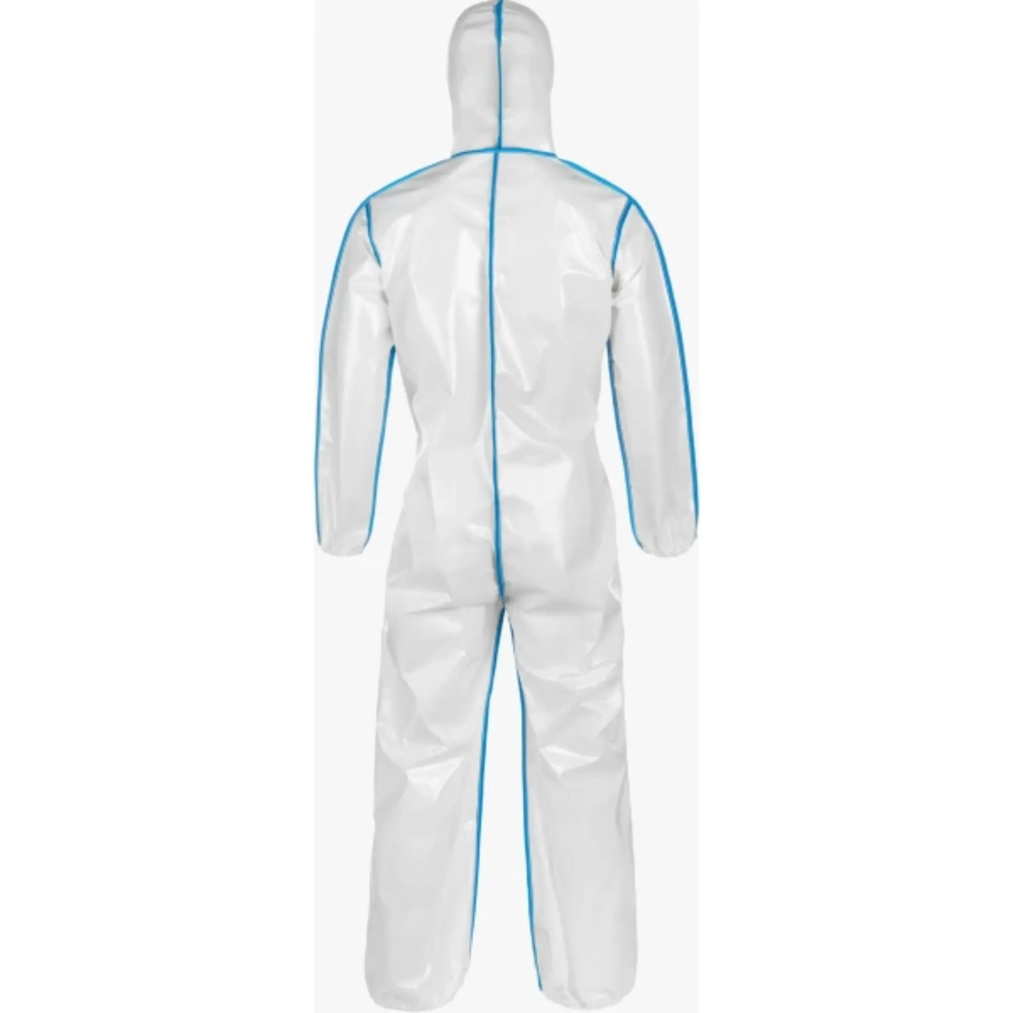 Lakeland ChemMax 2 C2B428-MD Bound Seam Coverall with Attached Hood, White, Medium, Case of 12