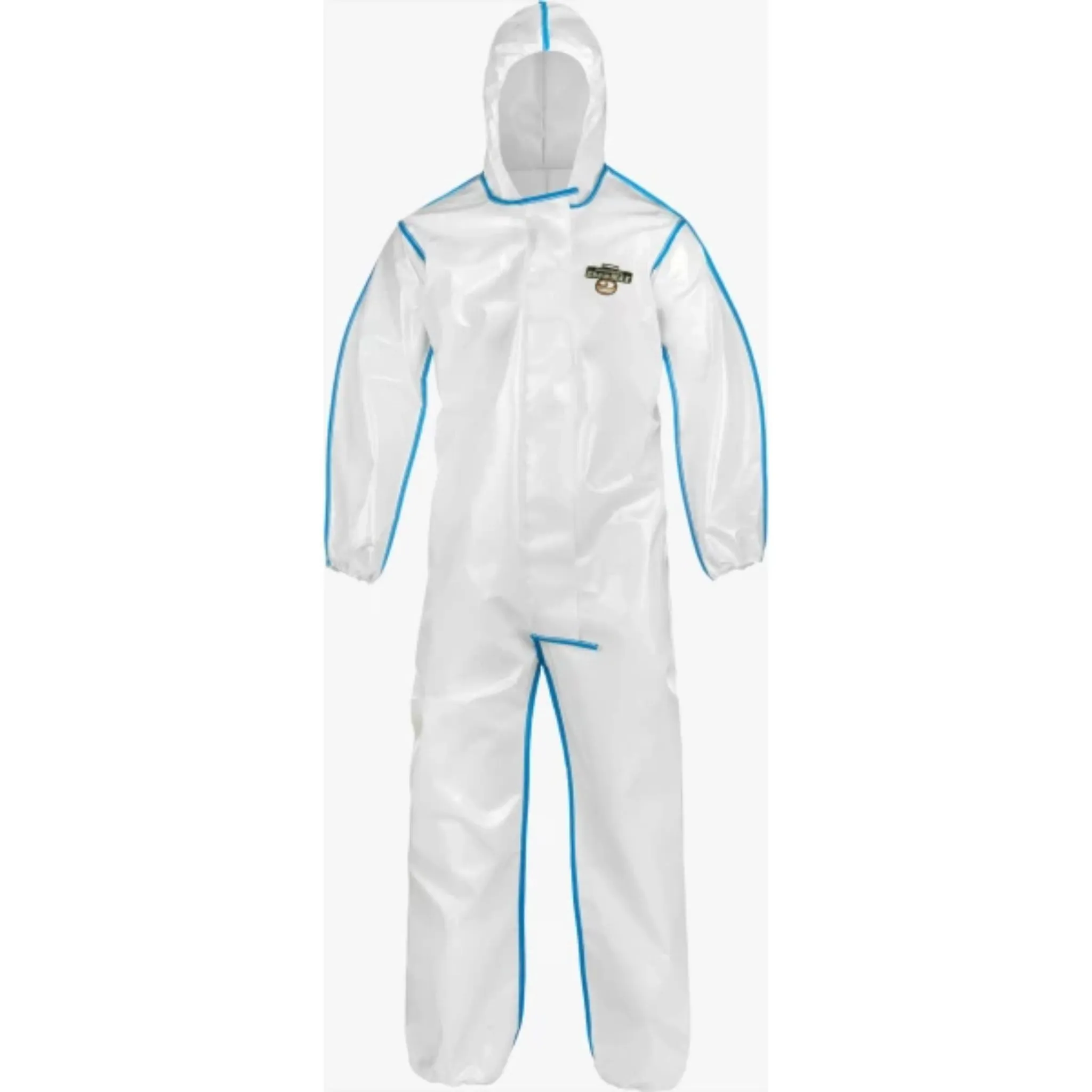 Lakeland ChemMax 2 C2B428-MD Bound Seam Coverall with Attached Hood, White, Medium, Case of 12