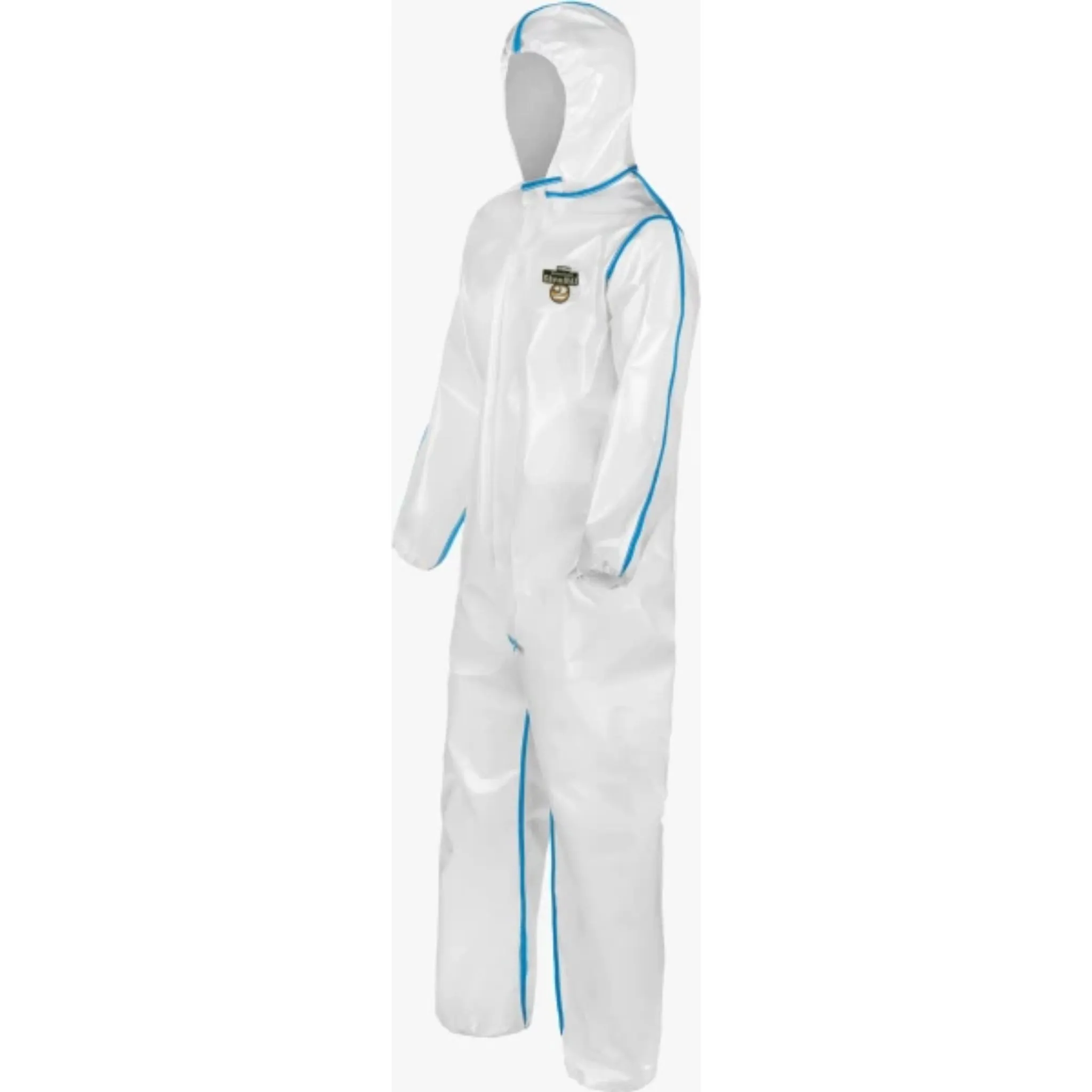 Lakeland ChemMax 2 C2B428-MD Bound Seam Coverall with Attached Hood, White, Medium, Case of 12