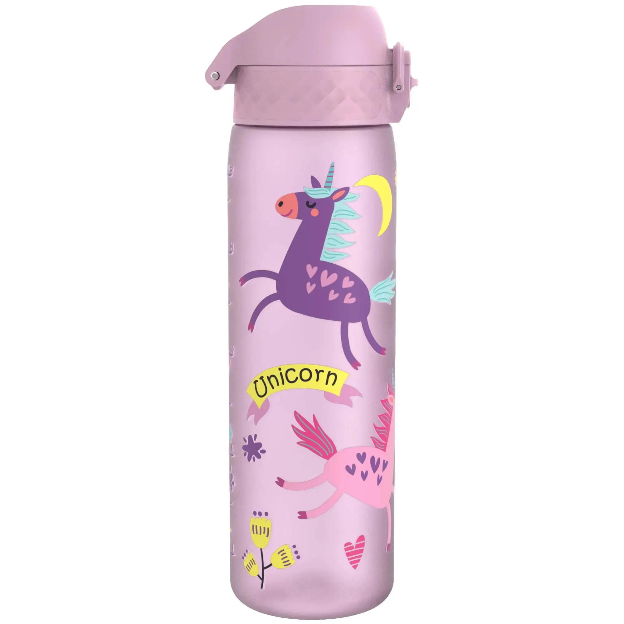 Leak Proof Slim Water Bottle, Recyclon, Unicorns, 500ml (18oz)