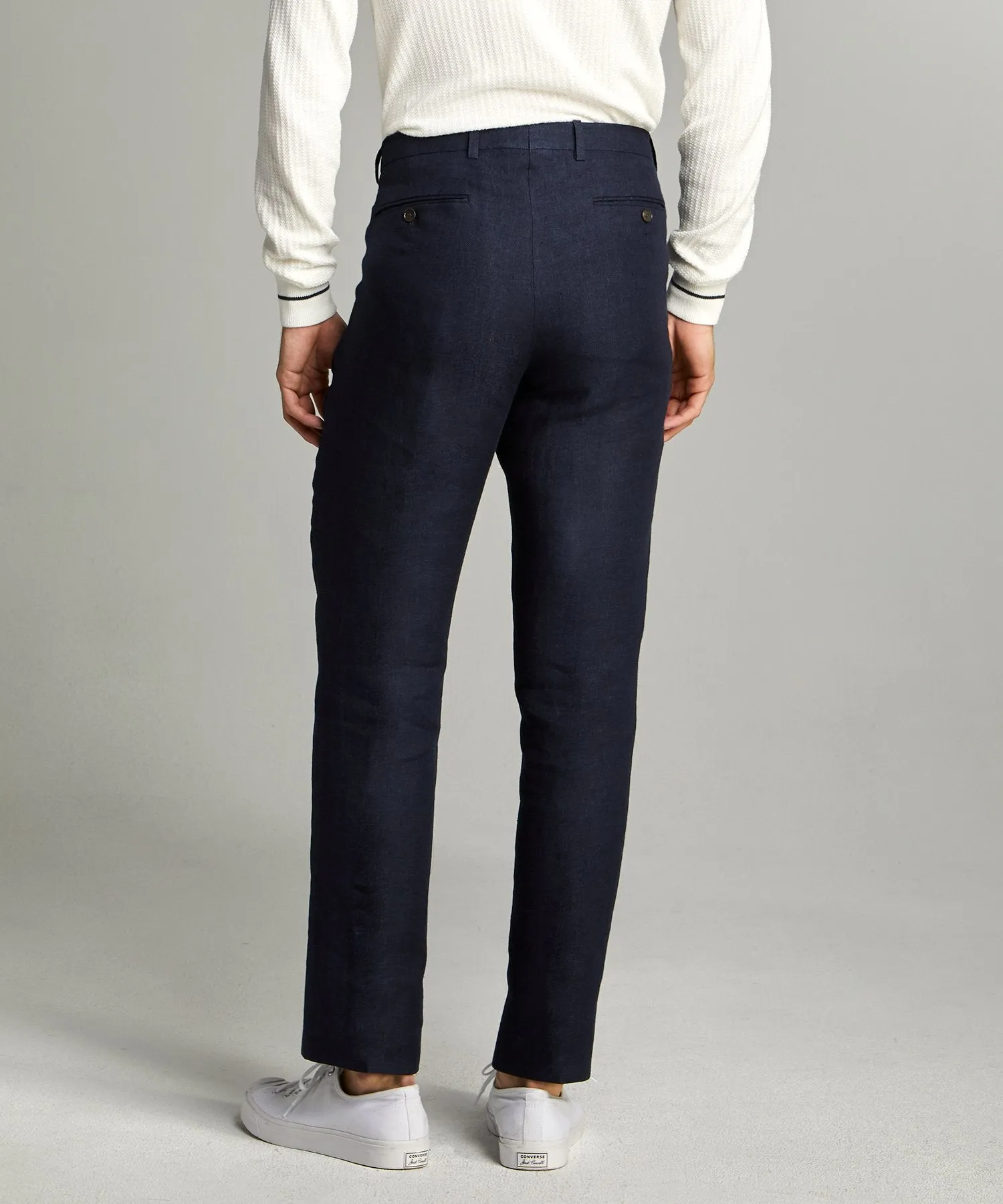 Linen Sack Suit Trouser in Indigo