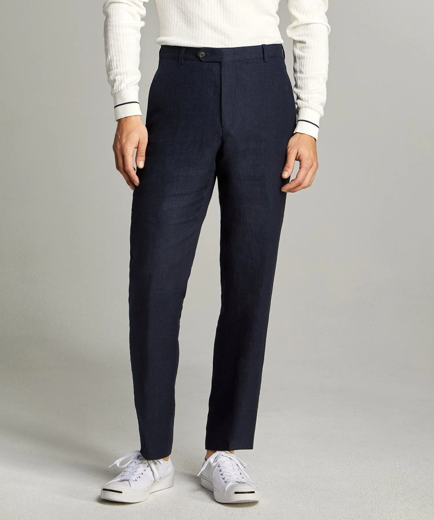 Linen Sack Suit Trouser in Indigo