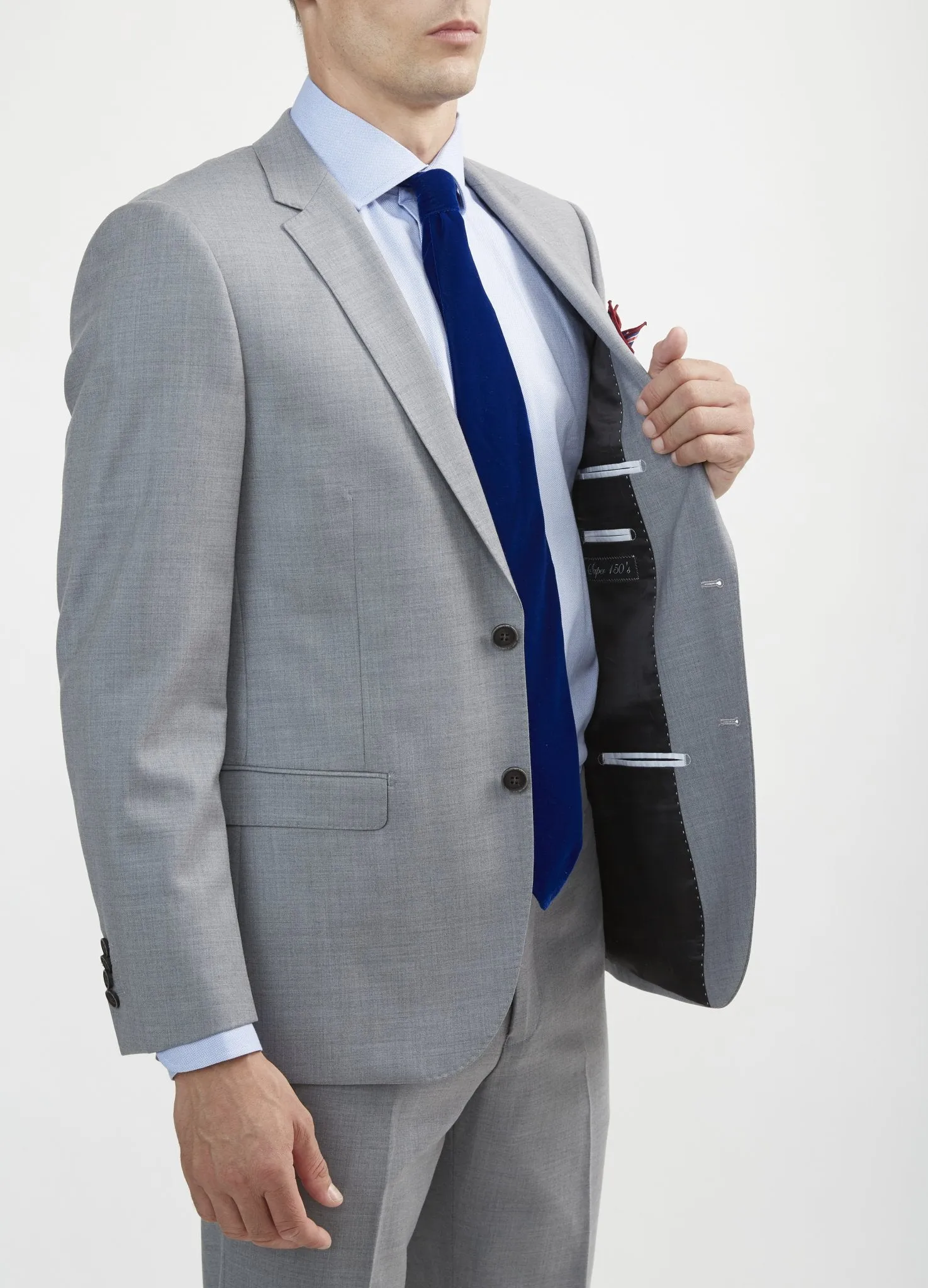 Lite Grey Suit Made From 100% Merino Wool