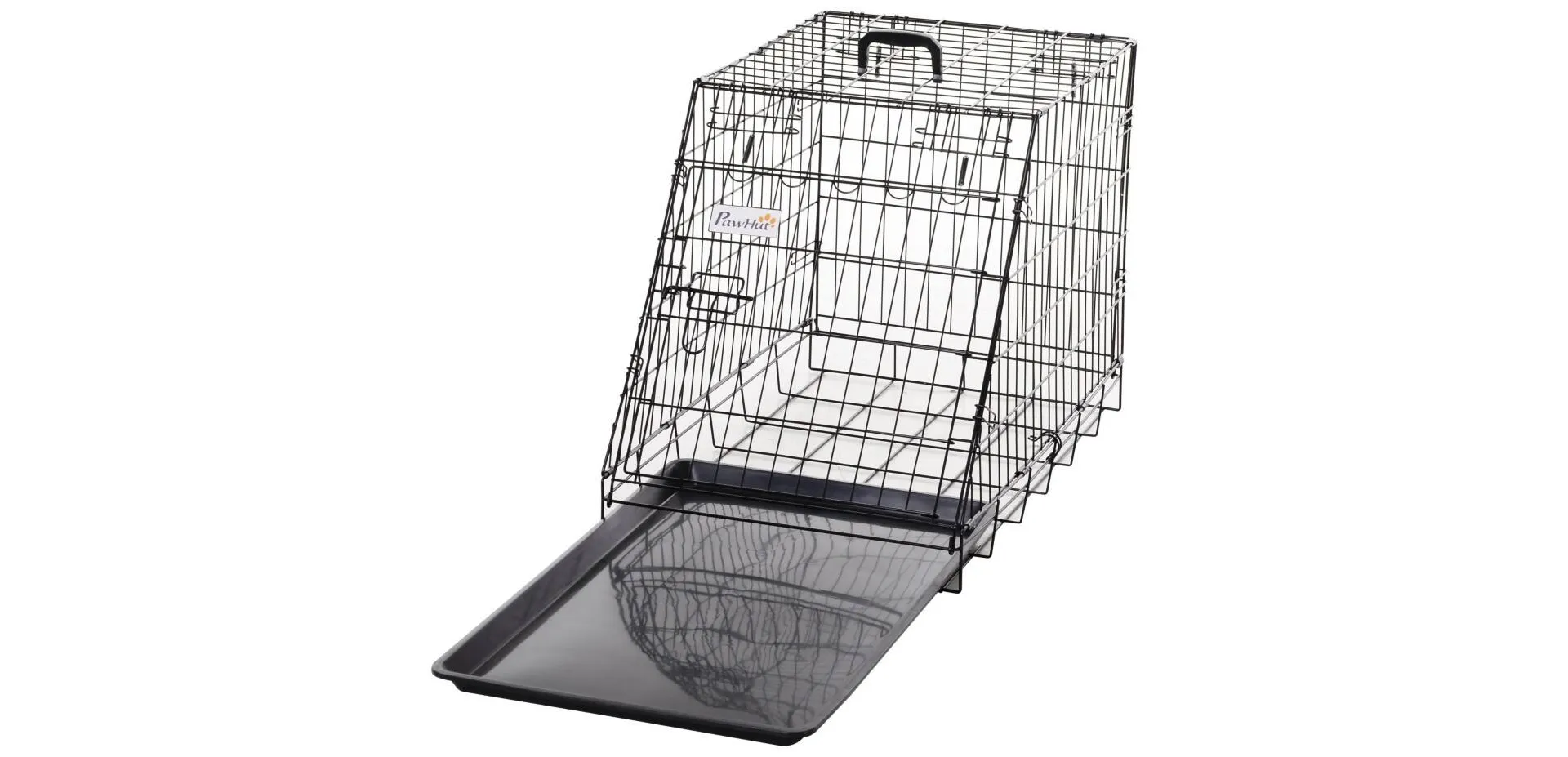 PawHut Dog Cage Black 480 mm x 760 mm x 550 mm