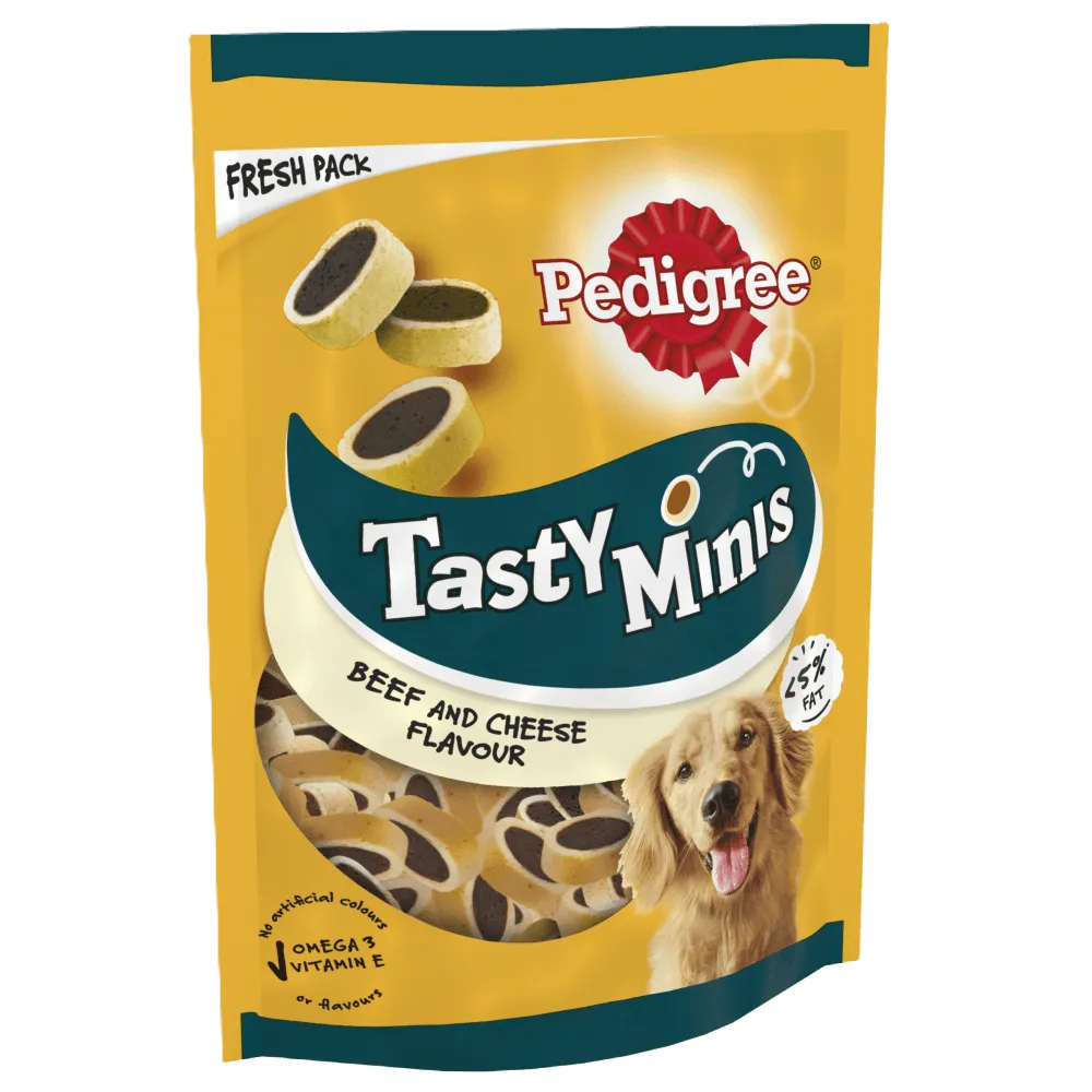 Pedigree Tasty Minis Beef & Poultry Slices Dog Treats 155g