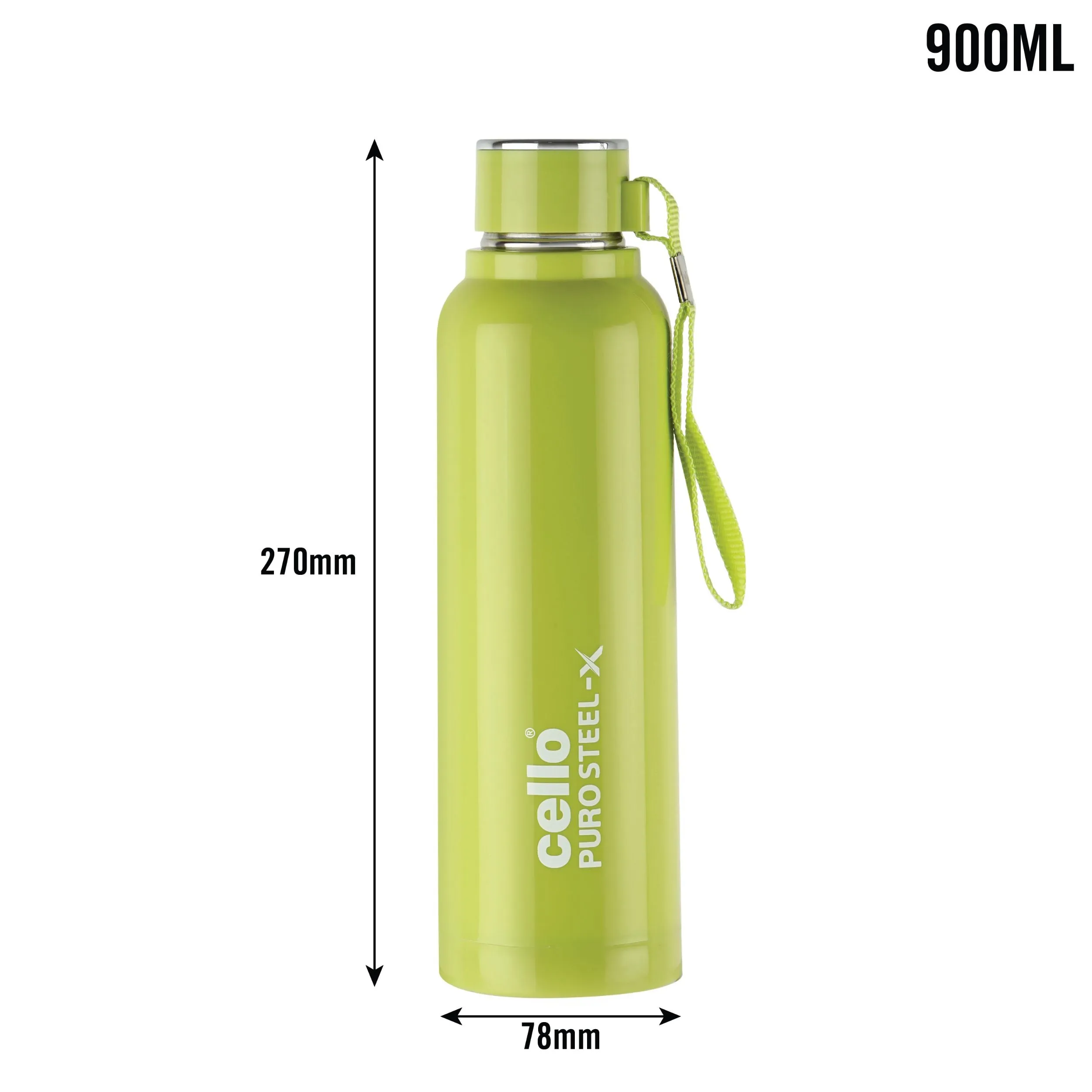 Puro Steel-X Benz 900 Water Bottle, 730ml