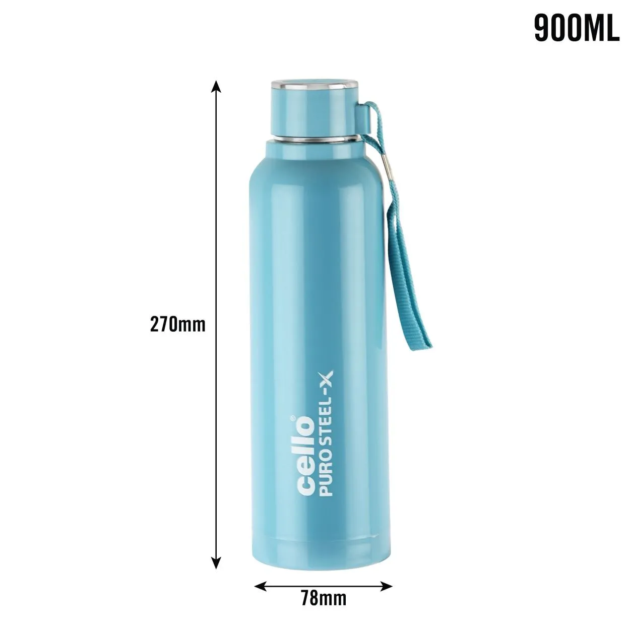 Puro Steel-X Benz 900 Water Bottle, 730ml