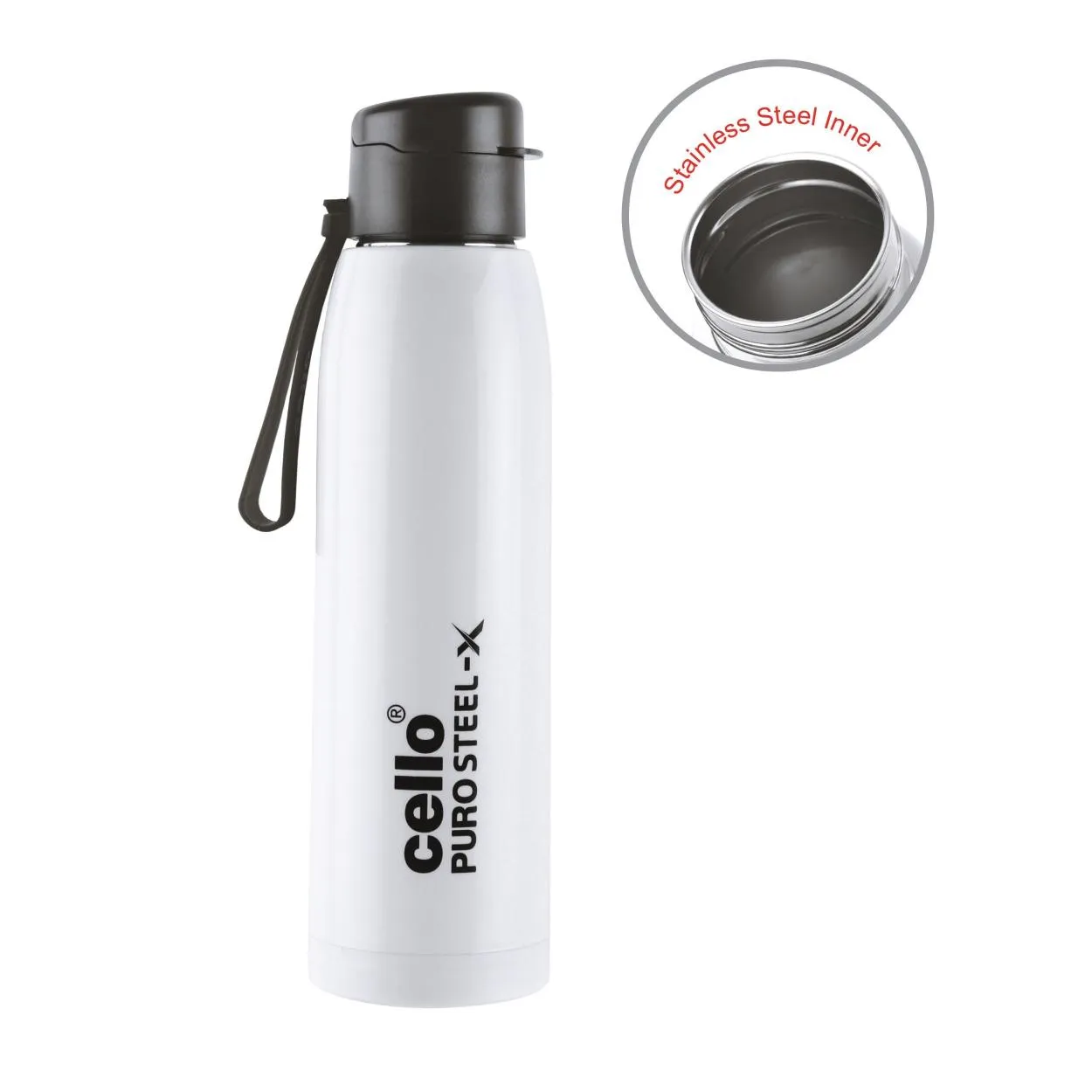 Puro Steel-X Cooper 600 Water Bottle, 630ml