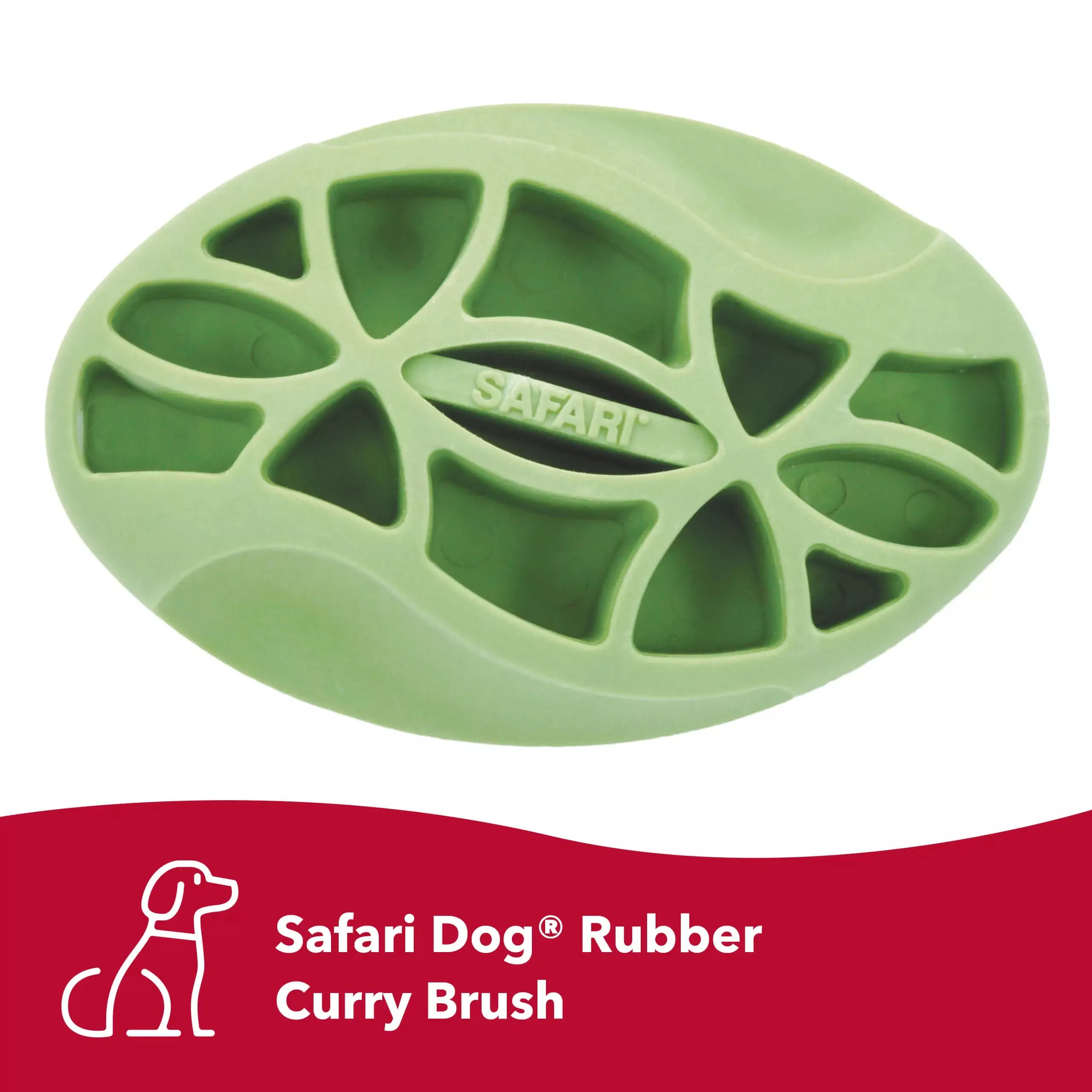 Safari Dog Rubber Curry Brush