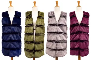 Sleeveless Allover Faux Fur Long Body Vest