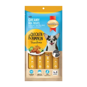 SmartHeart Dog Creamy Treats Chicken & Pumpkin 15g x 4