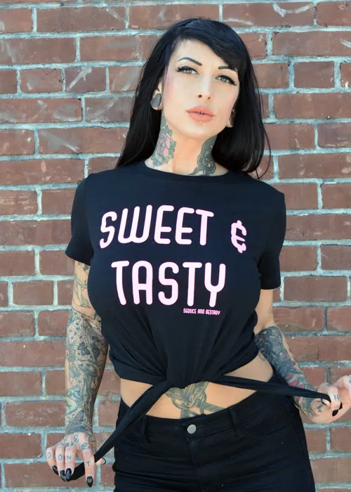 Sweet And Tasty Cropped Tie Tee