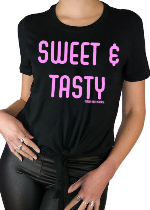 Sweet And Tasty Cropped Tie Tee