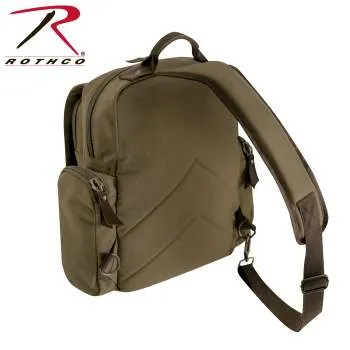 Vintage Canvas Sling Backpack - Olive Drab