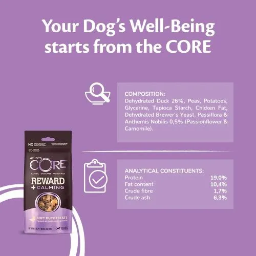 Wellness Core Reward  Calming Dog Treats with Duck - 170g